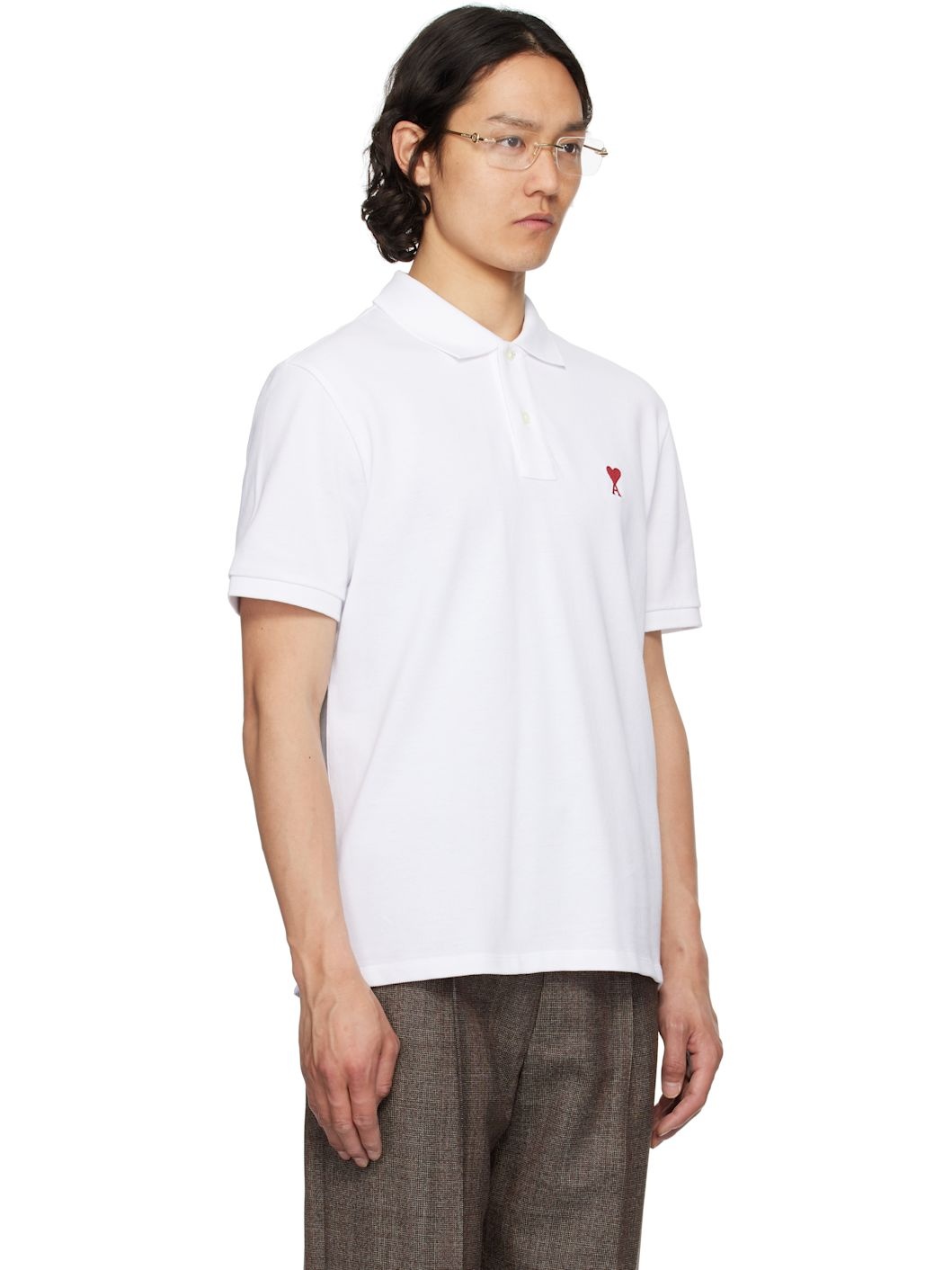 White Cotton Ami de Coeur Polo - 2