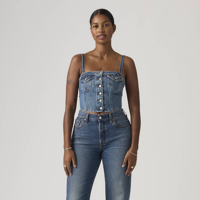 DENIM TUBE TOP 3