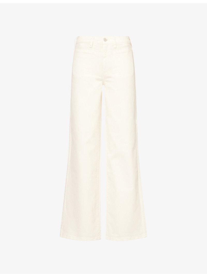 Anessa Front-Yoke Wide-Leg Stretch-Denim Blend Jeans 1