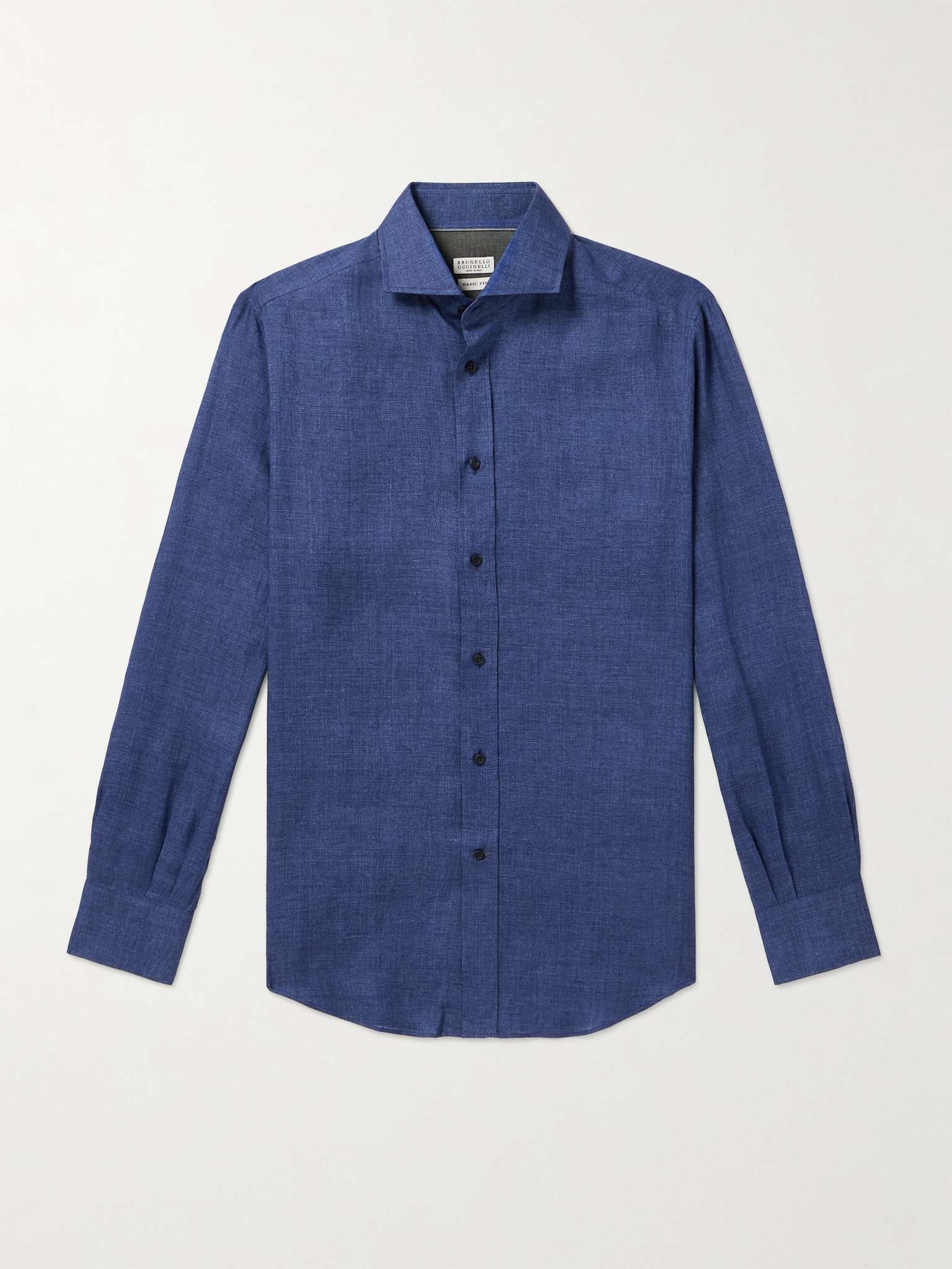 Cutaway-Collar Linen Shirt - 1