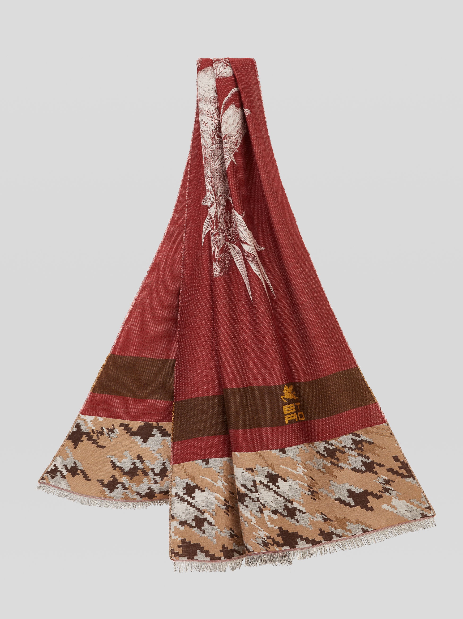 JUNGLE DESIGN JACQUARD SCARF - 1