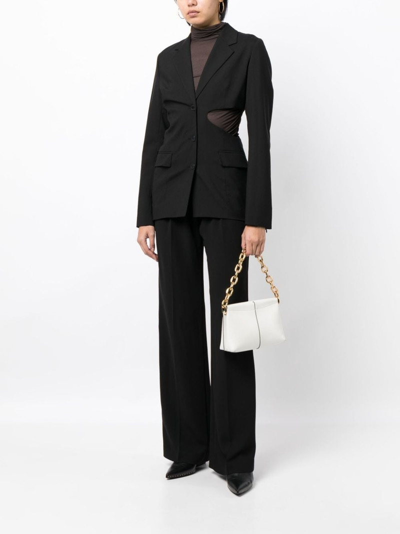 LOW CLASSIC notched-lapels cut-out detailing blazer outlook