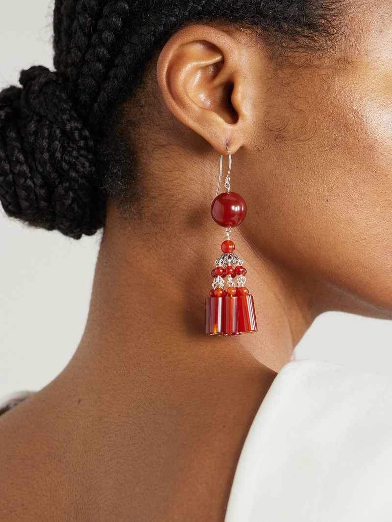 Sophie Buhai Flamenco Silver Carnelian Earrings outlook