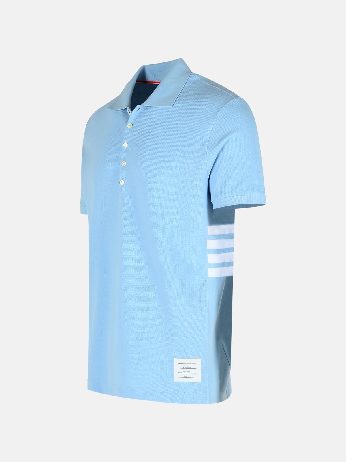 POLO SHIRT IN LIGHT BLUE COTTON - 2