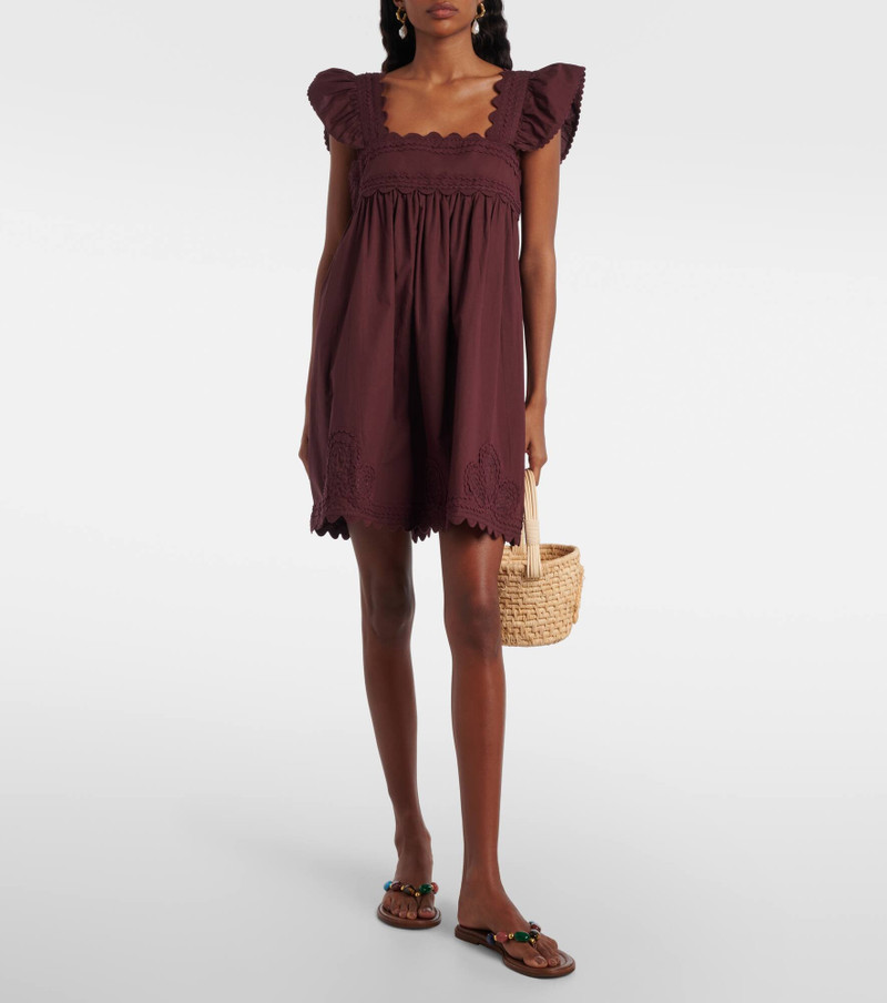 juliet dunn Scalloped cotton poplin minidress outlook