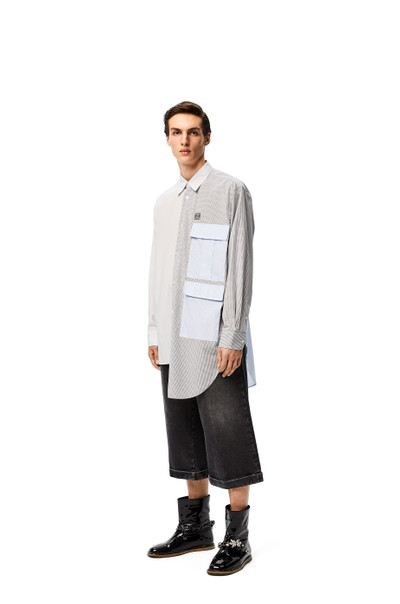 Loewe Patchwork asymmetric shirt in cotton outlook