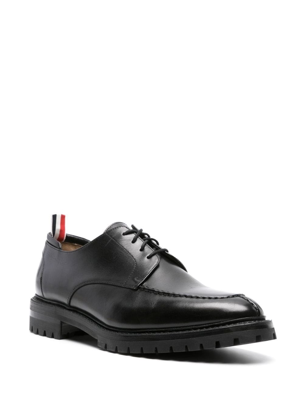 almond-toe leather derby shoes - 2