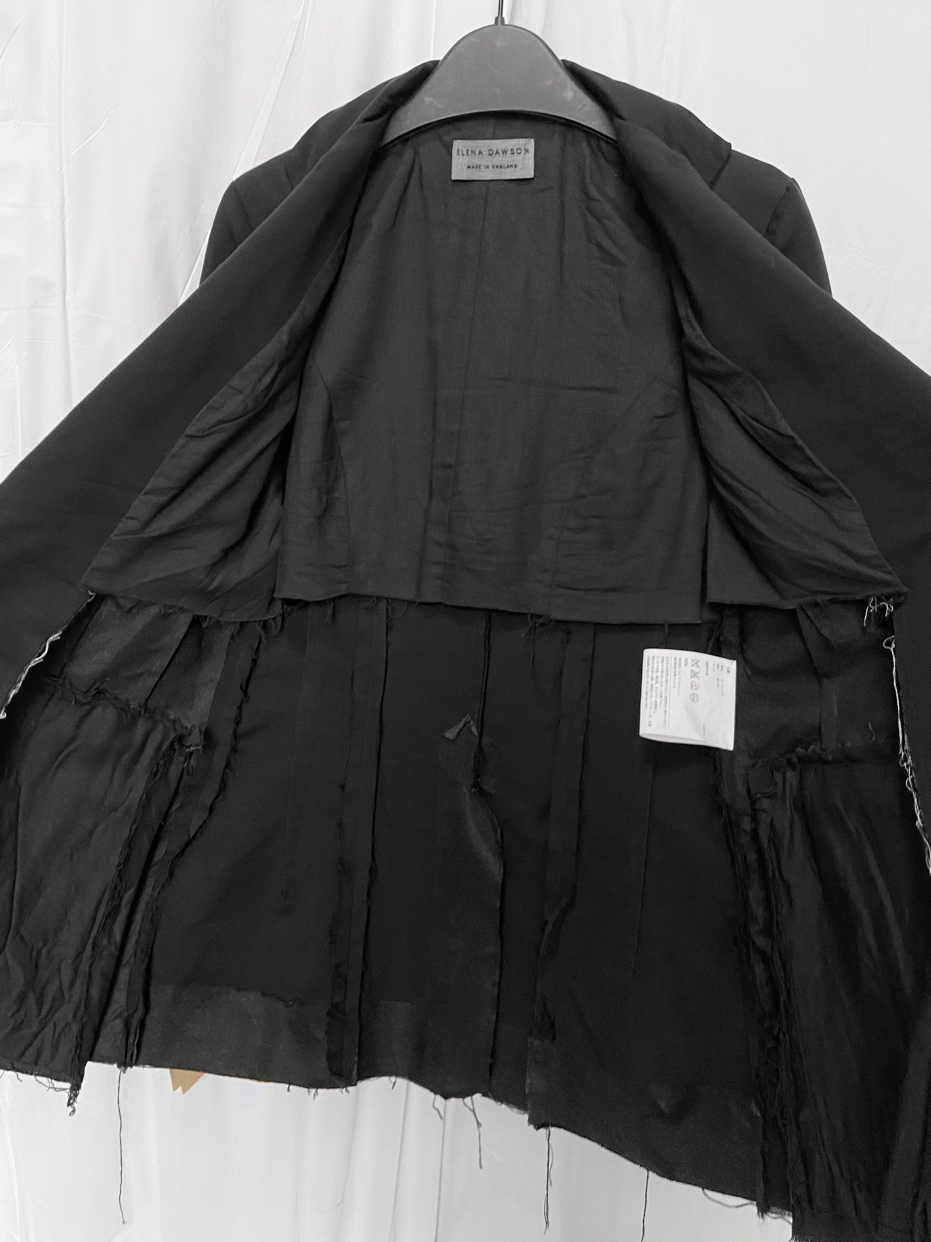 zOthers - BWNT Elena Dawson 2014 Black Classic Silk Blazer XS - 6