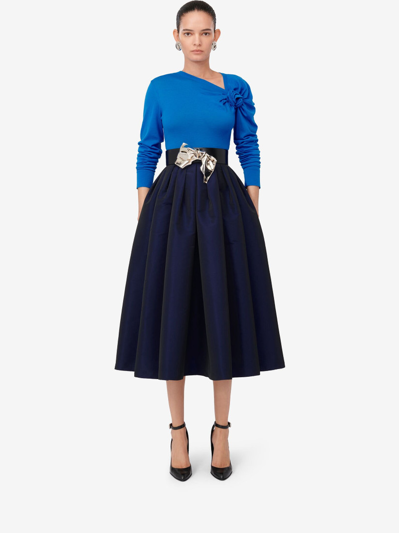 Alexander McQueen Women's Asymmetric Knot Jumper in Lapis Blue outlook