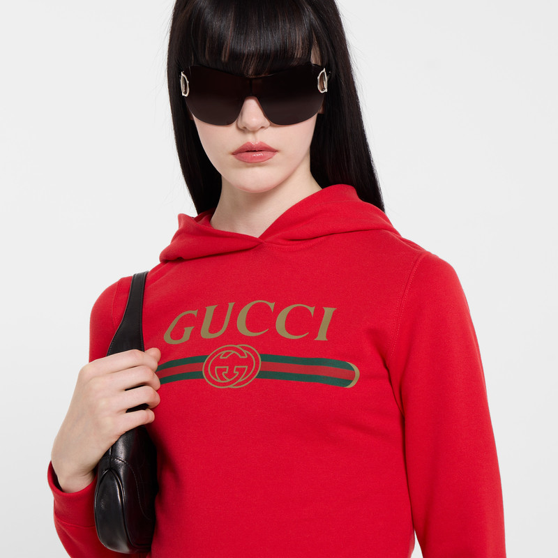Cotton jersey and cashmere sweatshirt with print 3