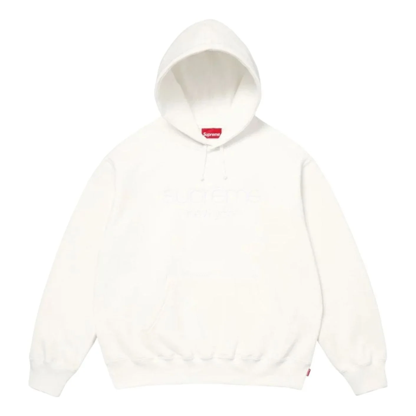 Supreme SS26 Classic Logo Hooded Sweatshirt 'White' SUP-SS26-051-WHT - 1