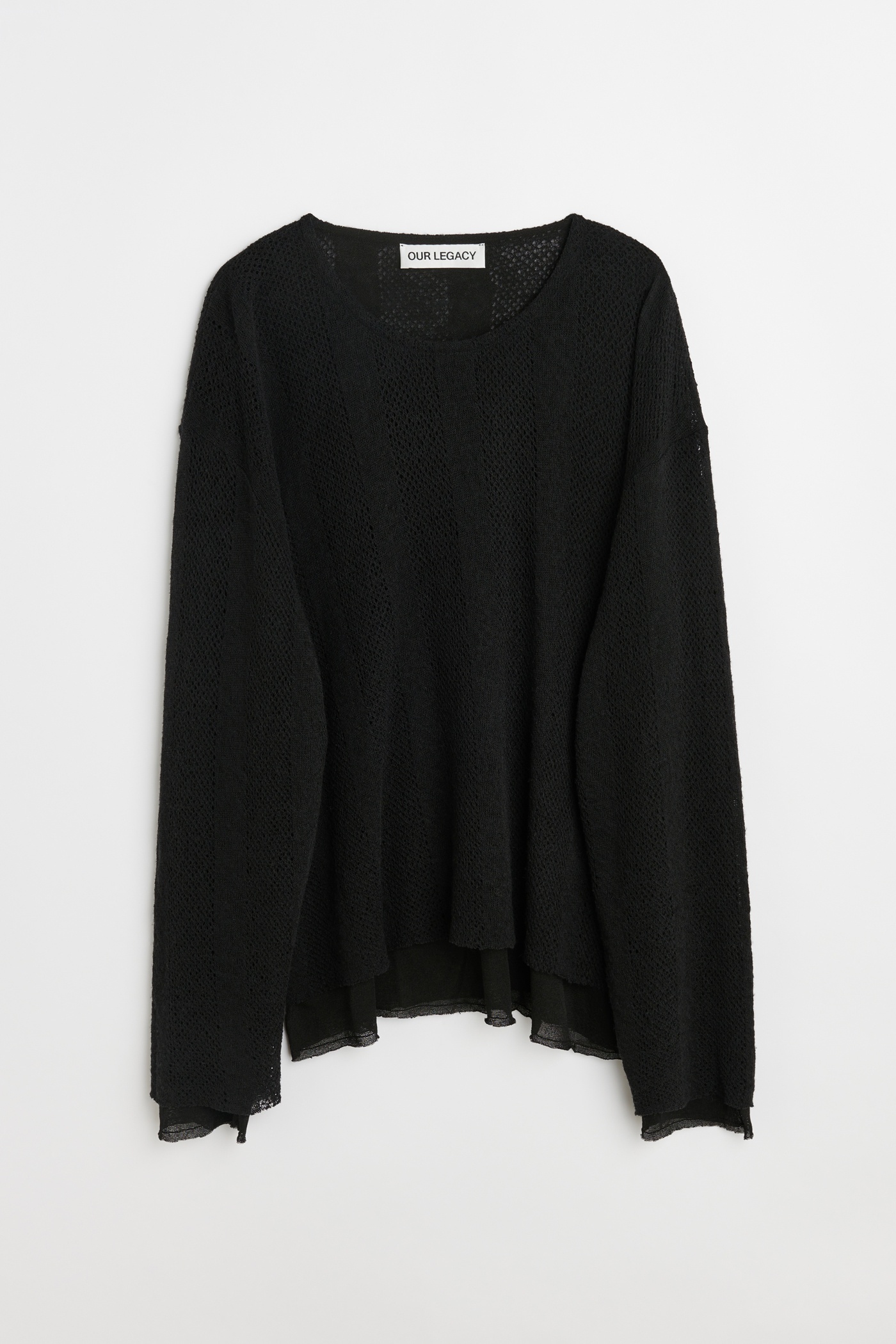 Double Lock Longsleeve Black Crochet Stripe - 1