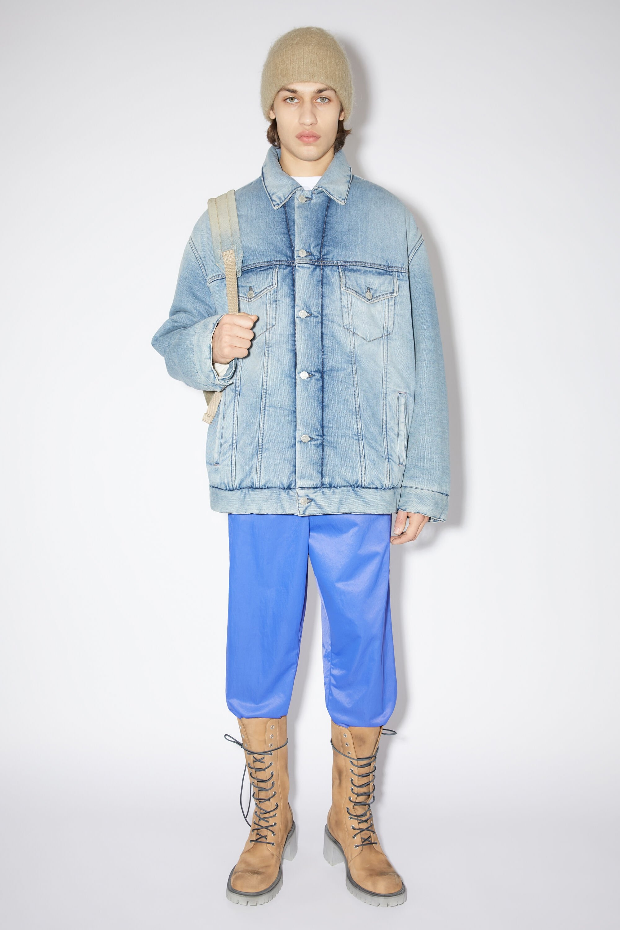 Oversized fit denim jacket - Light blue - 2