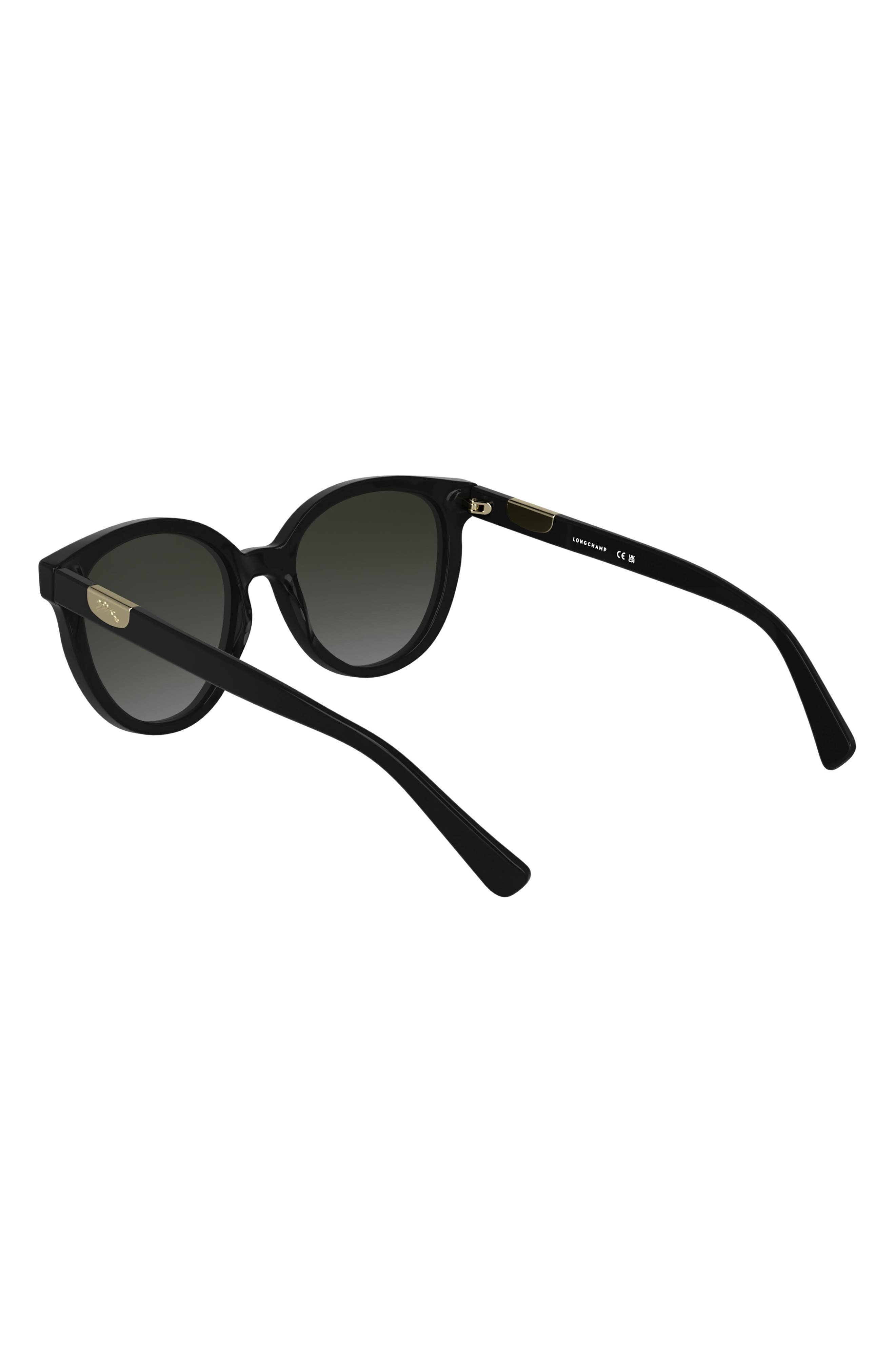 Longchamp Le Pliage 52mm Gradient Round Sunglasses in Black at Nordstrom - 4