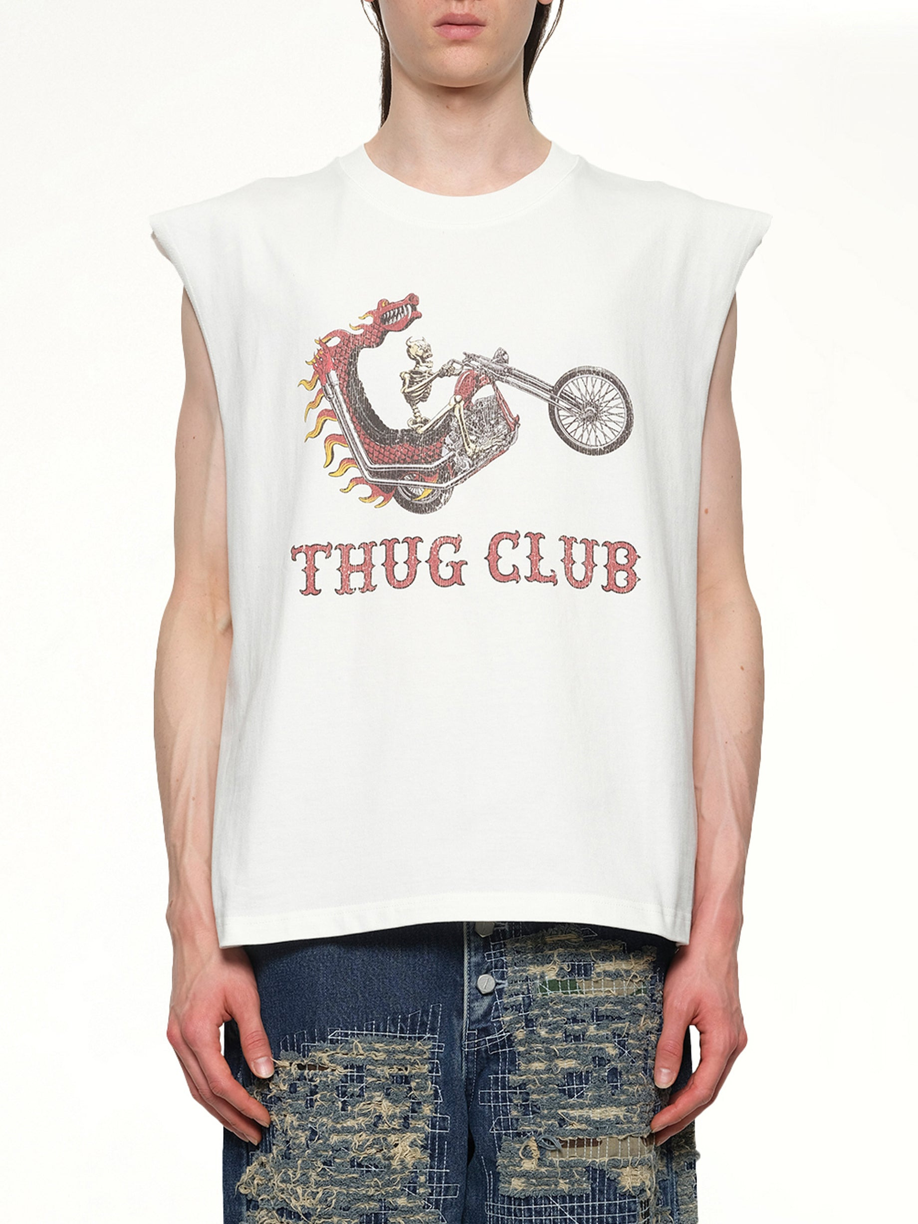 Dragon Chopper Sleeveless in White - 1