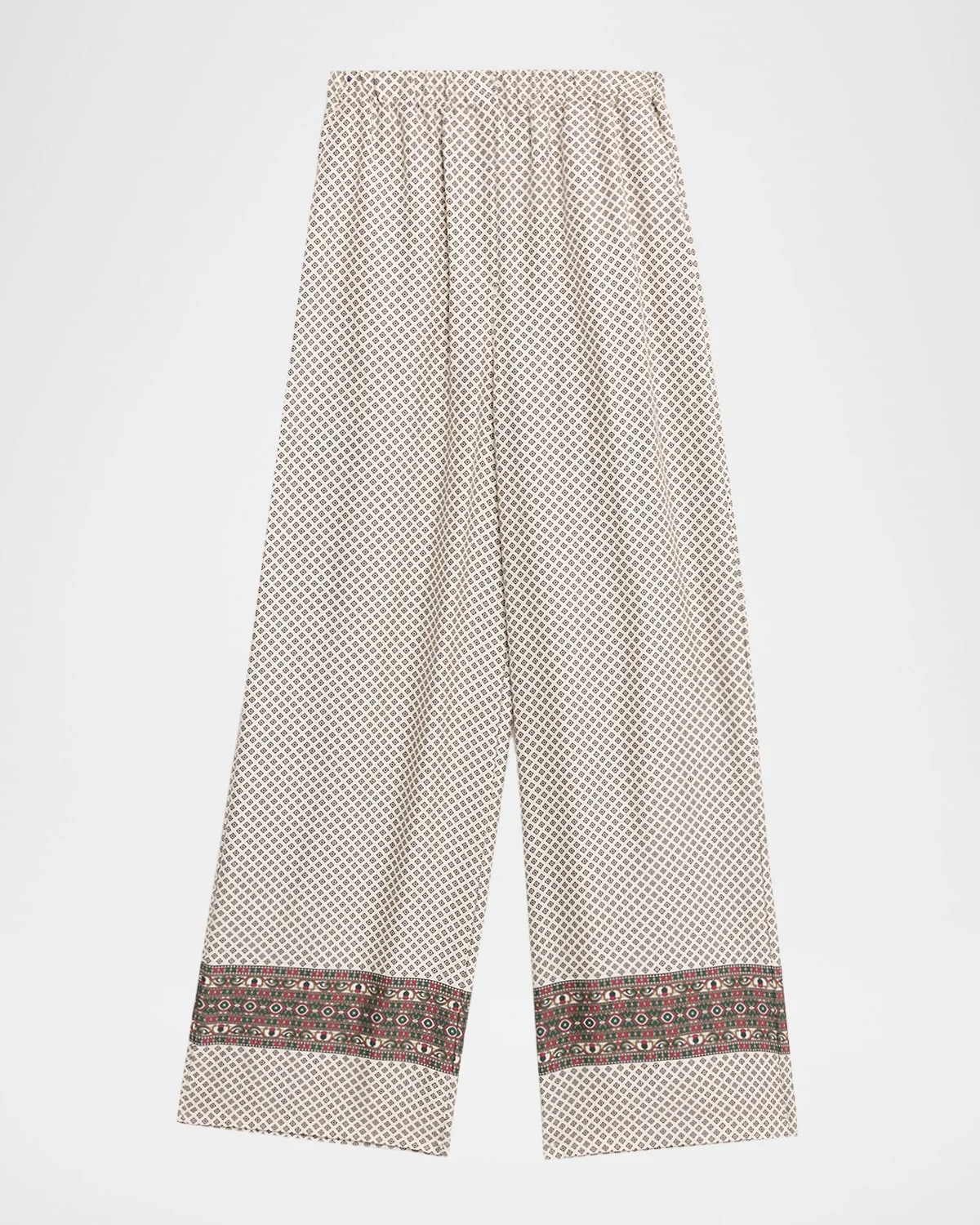 Valerio Silk Straight-Leg Pull-On Trousers - 1