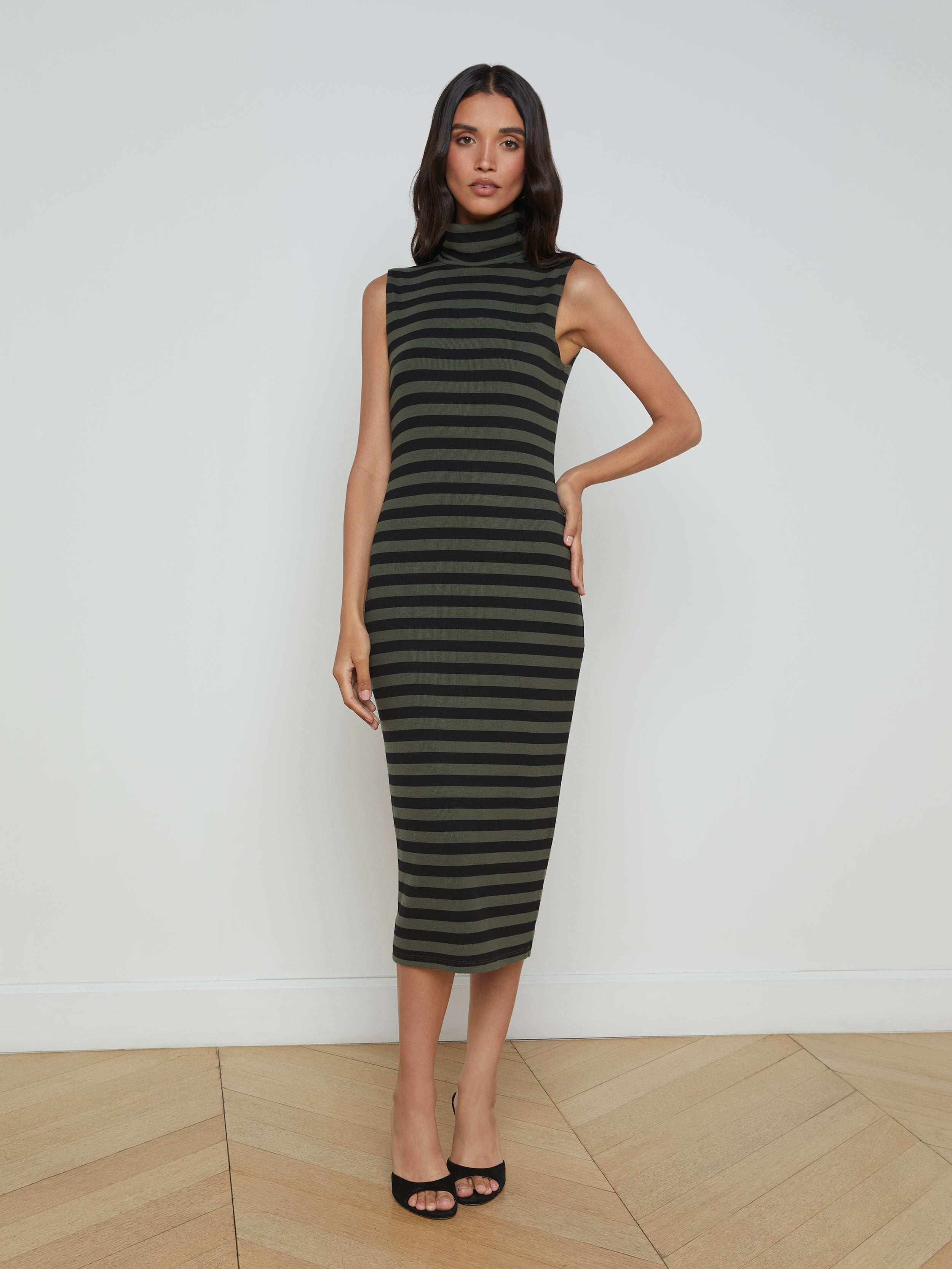 Brita Striped Turtleneck Dress - 2