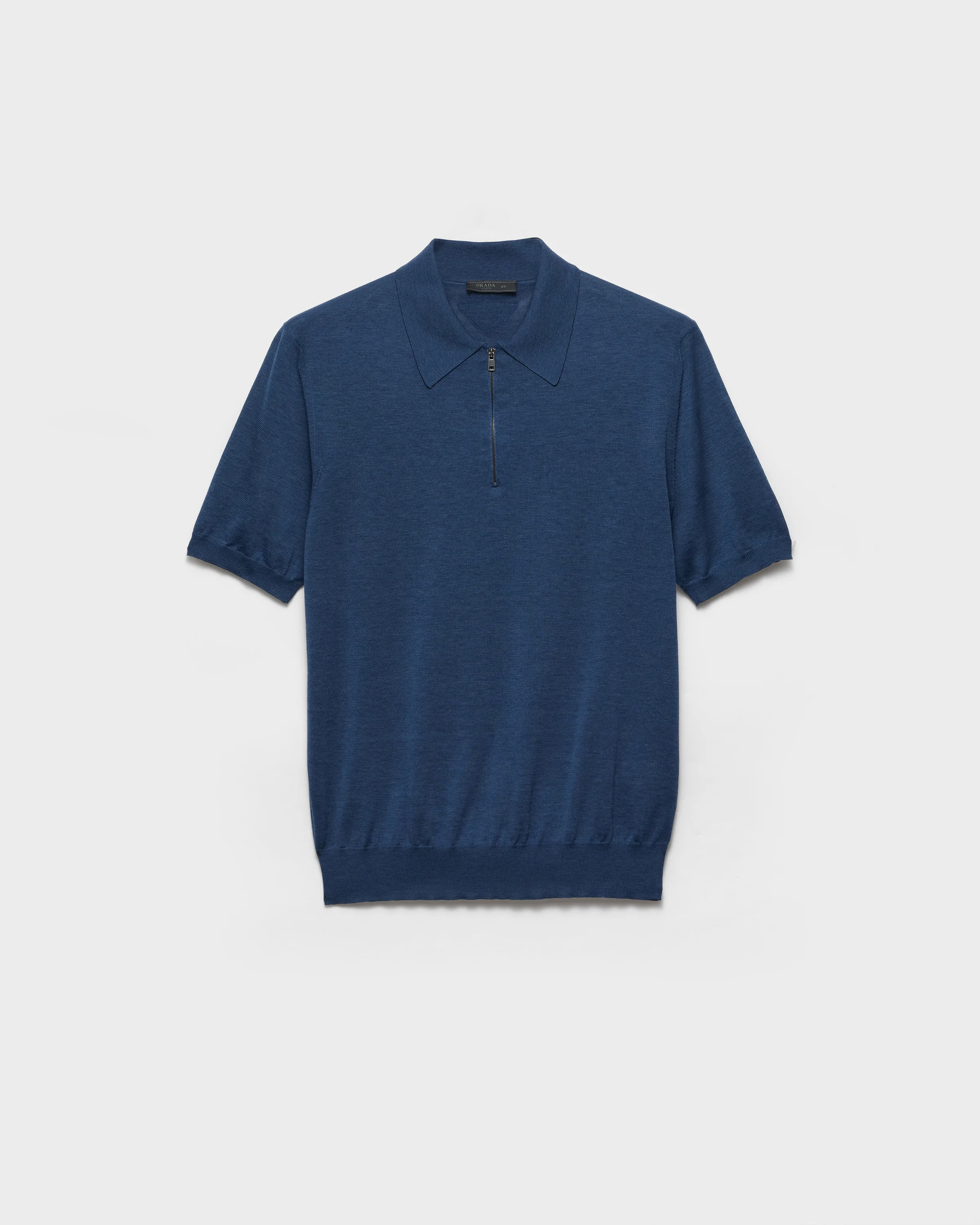 Silk and cotton polo shirt - 1