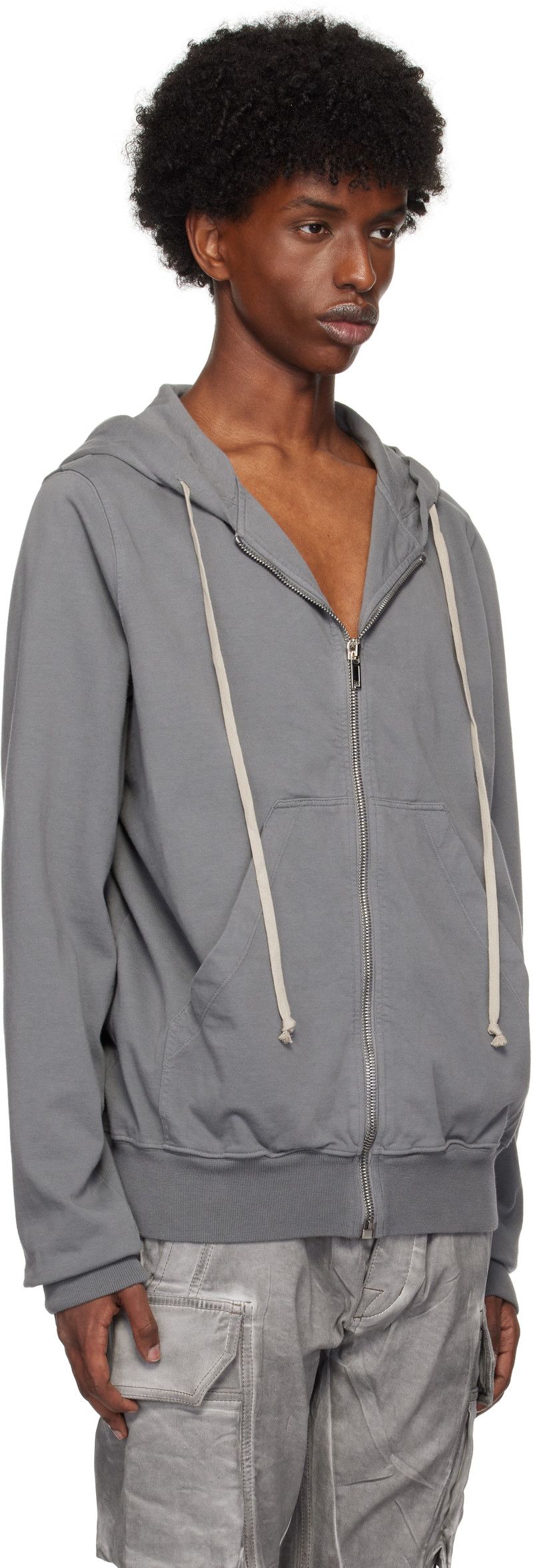 Rick Owens DRKSHDW Gray Porterville Jason Hoodie outlook