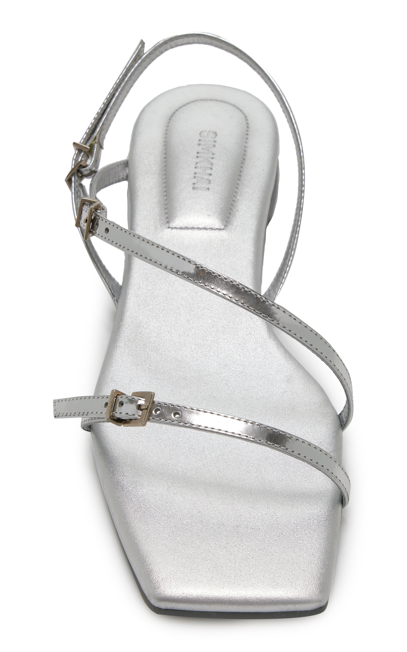 Carey Metallic Leather Sandals silver - 3