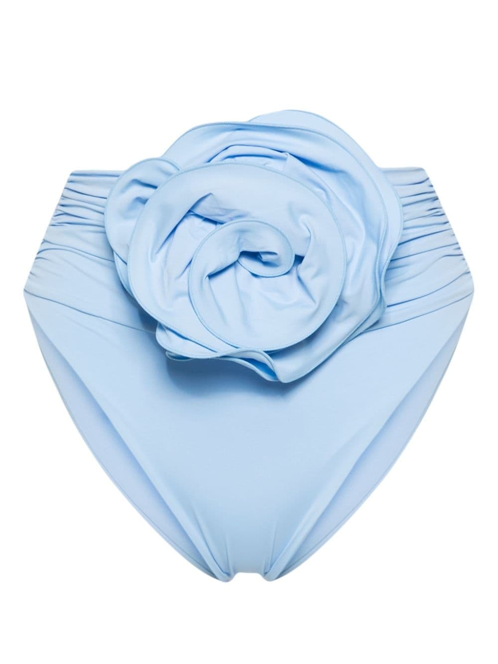 ruched high-waist bikini bottoms - 1