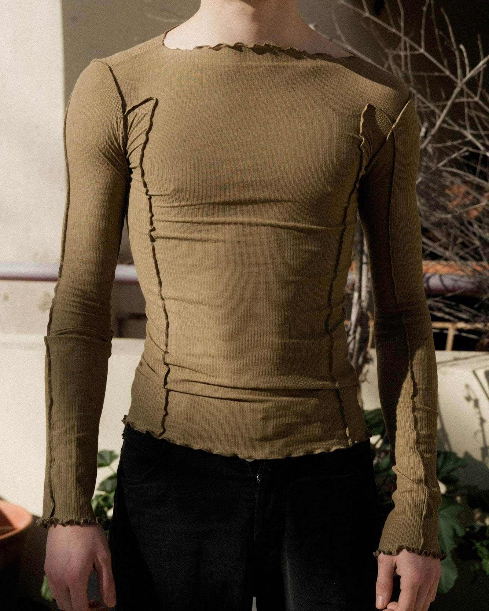 Omato Long Sleeve Tee - Fine Organic Cotton Rib - 7