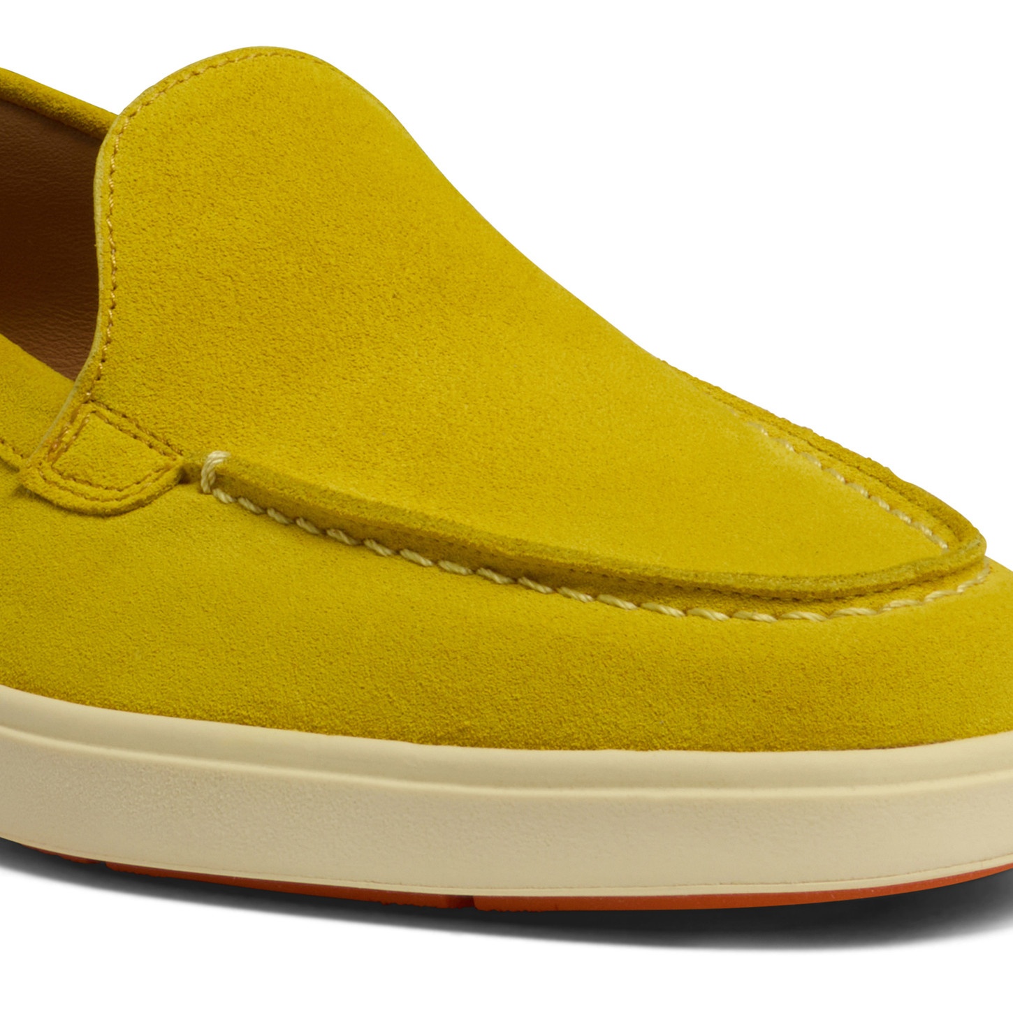 Women's yellow suede loafer - 10