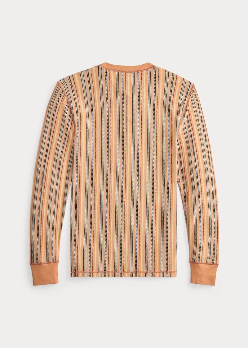 RRL by Ralph Lauren Striped Jacquard Henley Shirt outlook