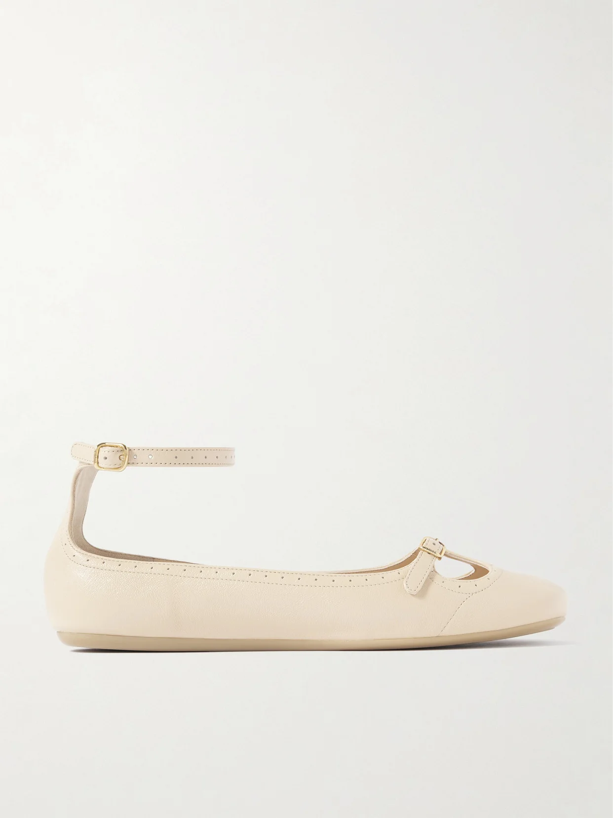 Misty Laser-cut Leather Ballet Flats - 1