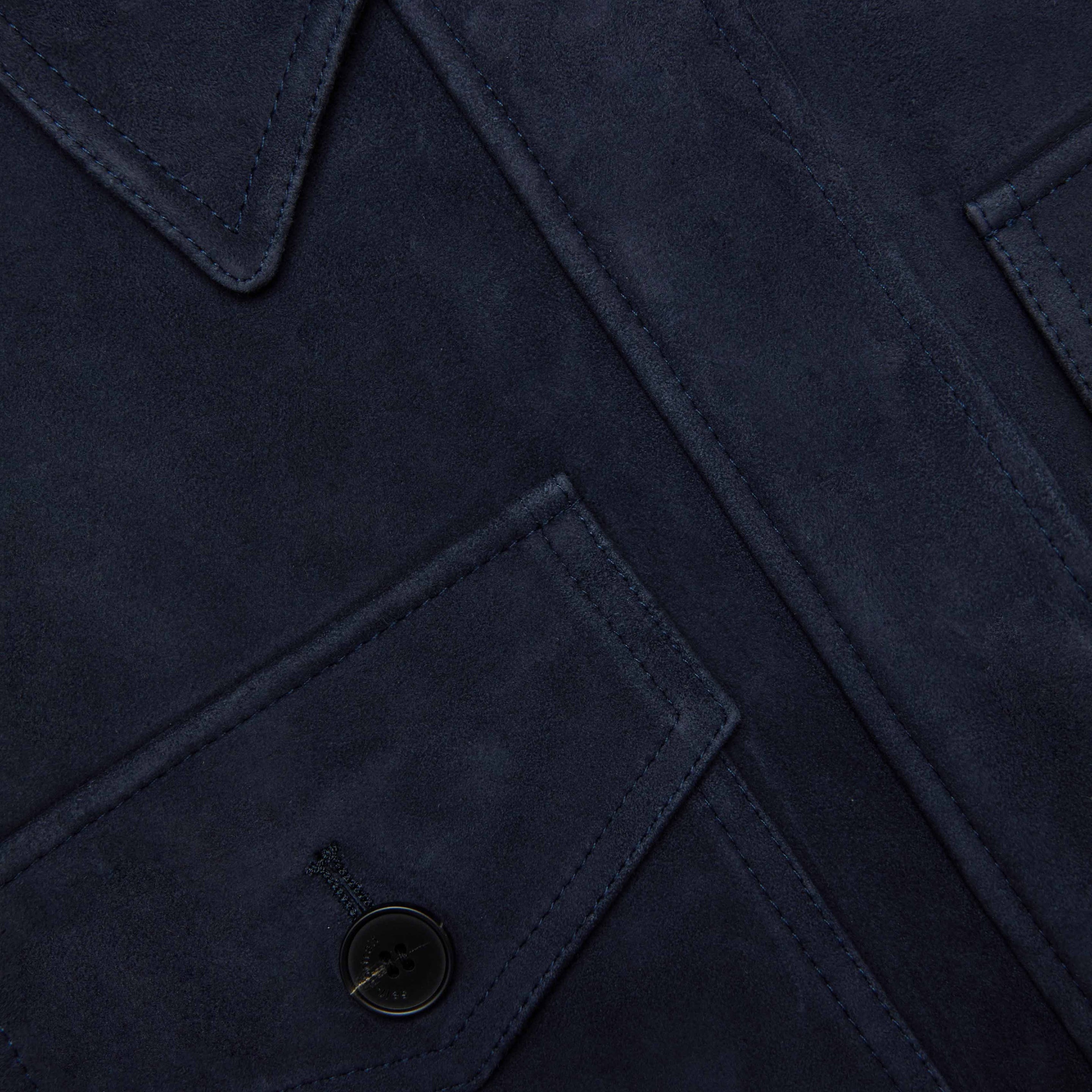 Navy Suede Oversized Jacket - 5