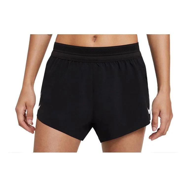 (WMNS) Nike Aeroswift Running Sports Shorts Black CZ9399-010 - 1