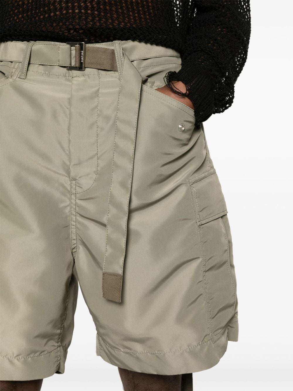 gabardine cargo shorts - 5