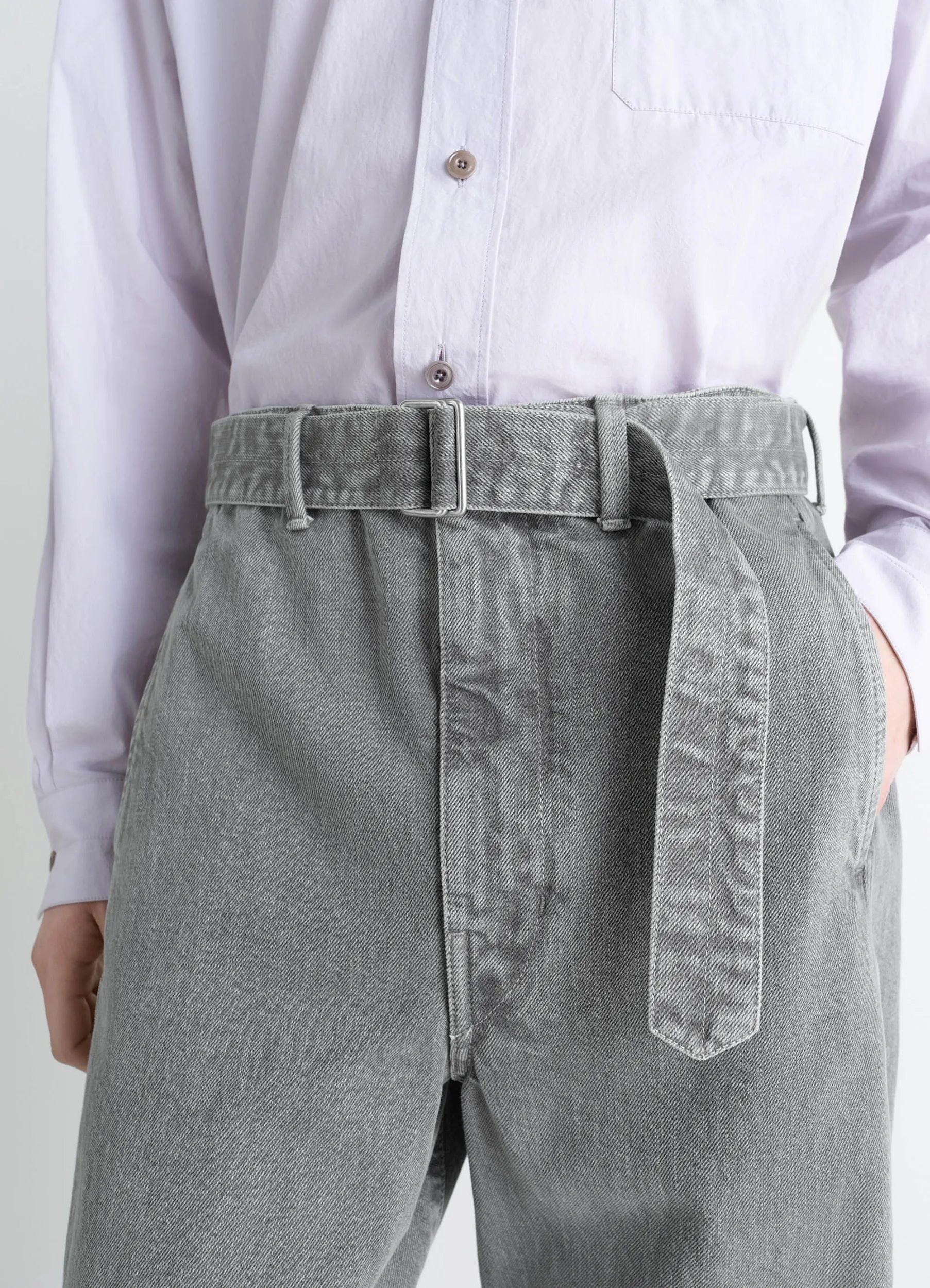 TWISTED BELTED PANTS - 7