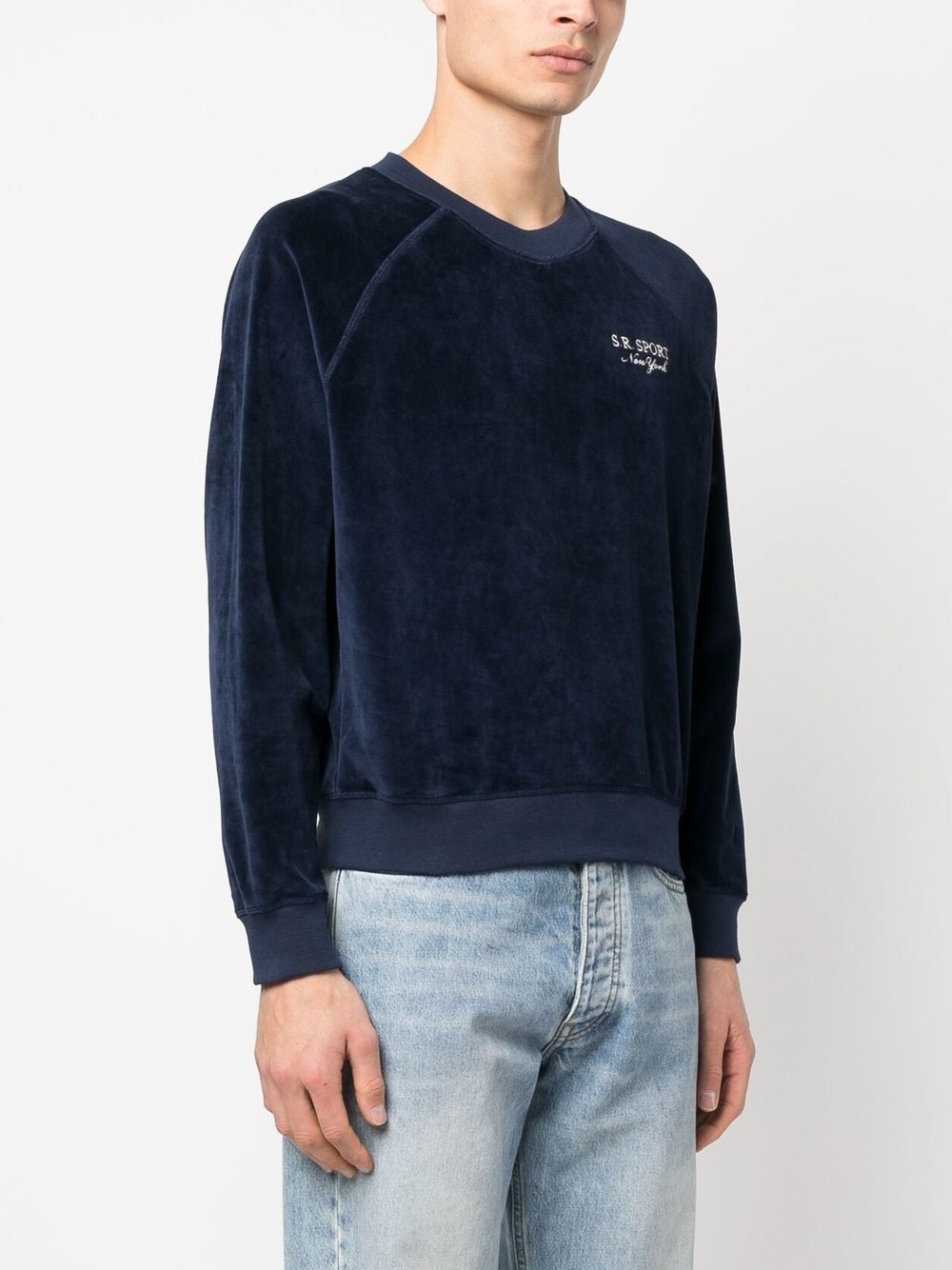 logo-embroidered long-sleeve sweatshirt - 3