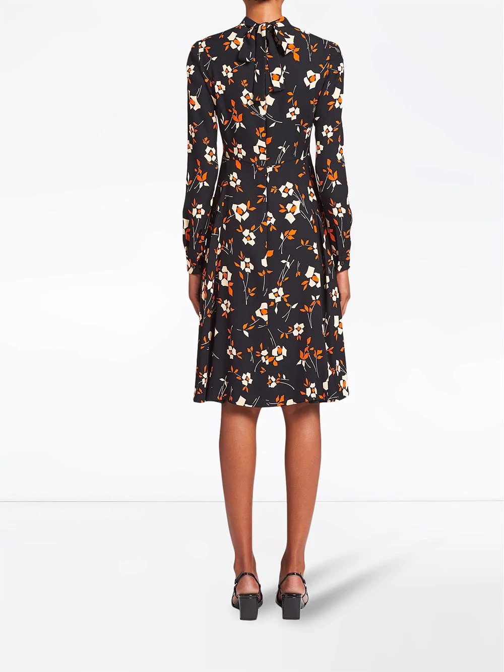 floral-print sablé dress - 4