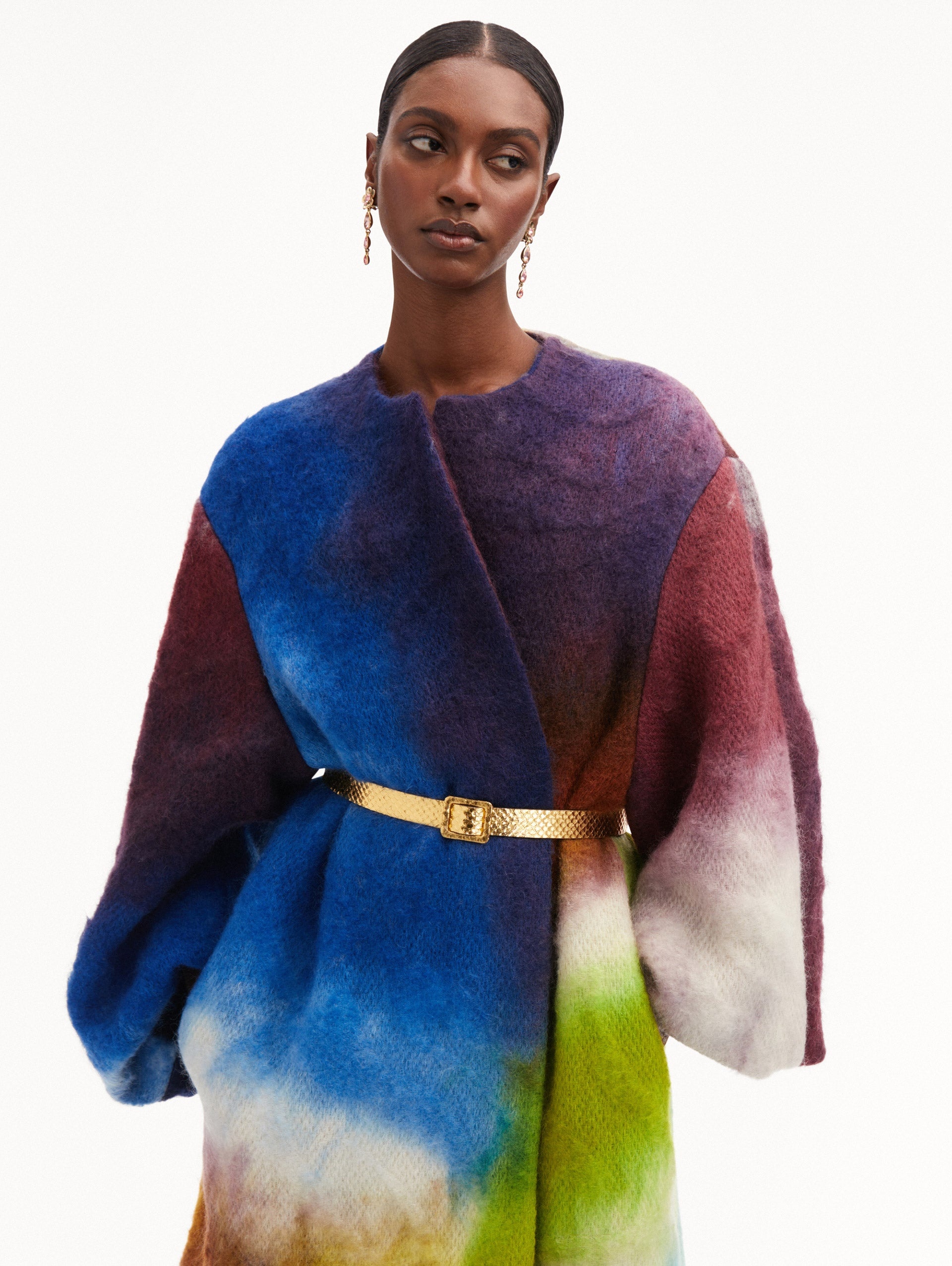 ABSTRACT WATERCOLOR COAT - 5