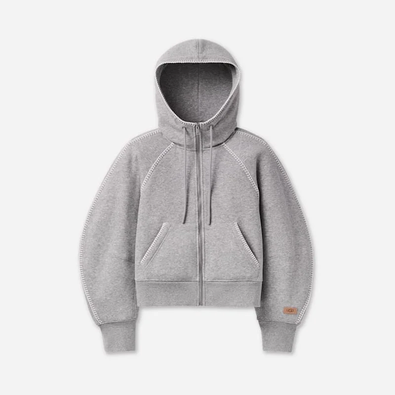 ® Women's Classic Full-Zip Hoodie in Grey Heather - 1
