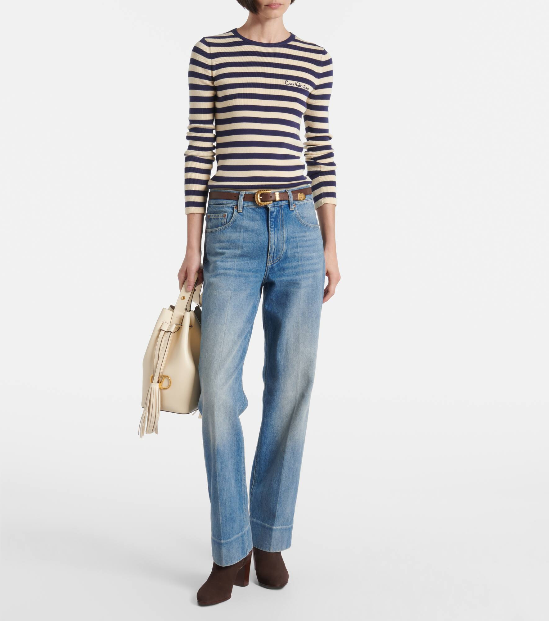 Faded wide-leg jeans - 2