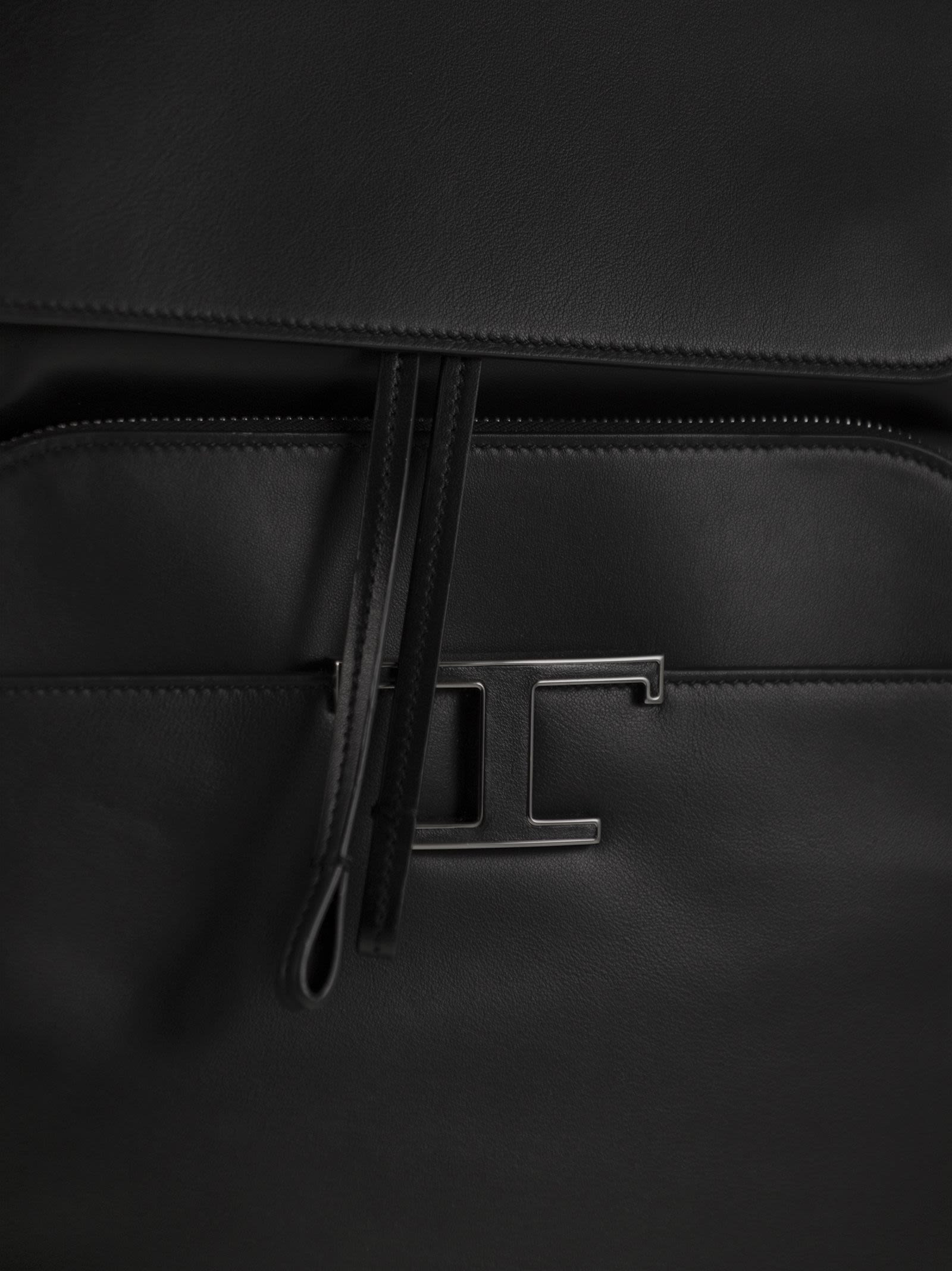 Tod's Men T Timeless Medium Leather Backpack - 5