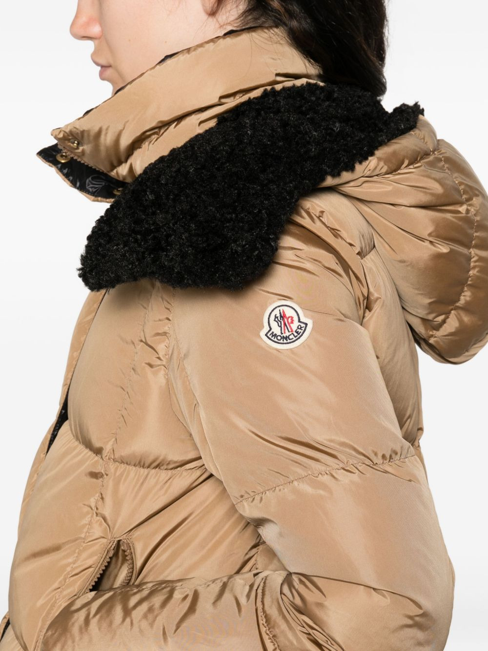 faux-fur collar zip-up coat - 5