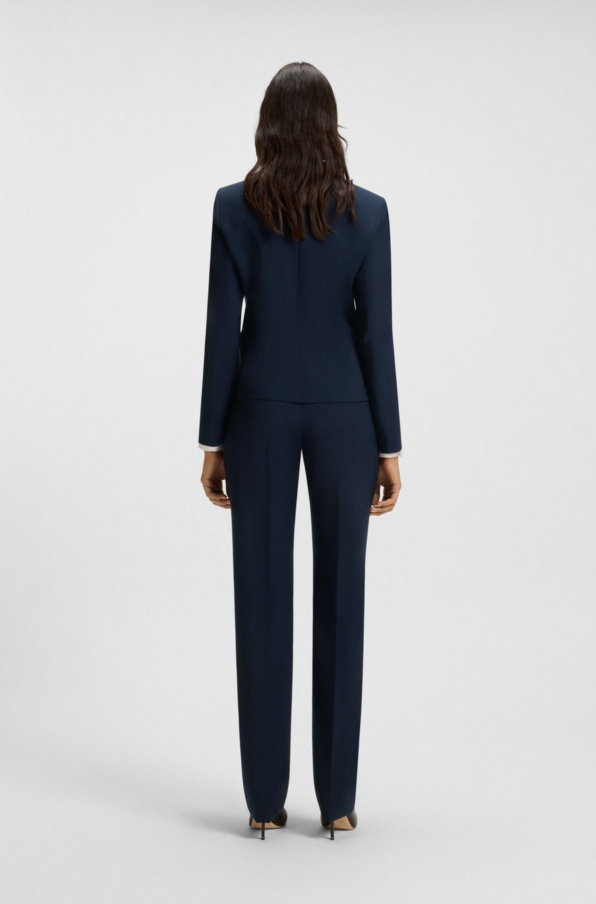 REGULAR-FIT BUTTON-UP JACKET IN VIRGIN WOOL - 4