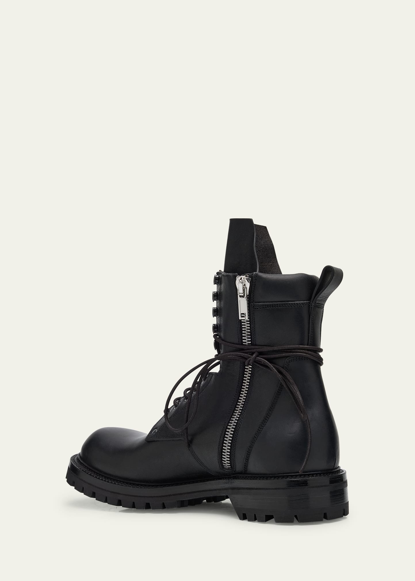 Men's Army Low Leather Lace-Up Boots - 4