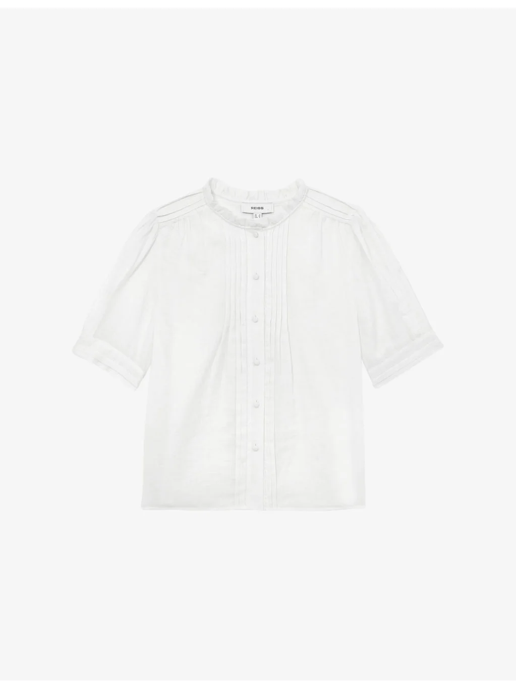 Aurelia Frill-Neck Cotton-Muslin Top - 1