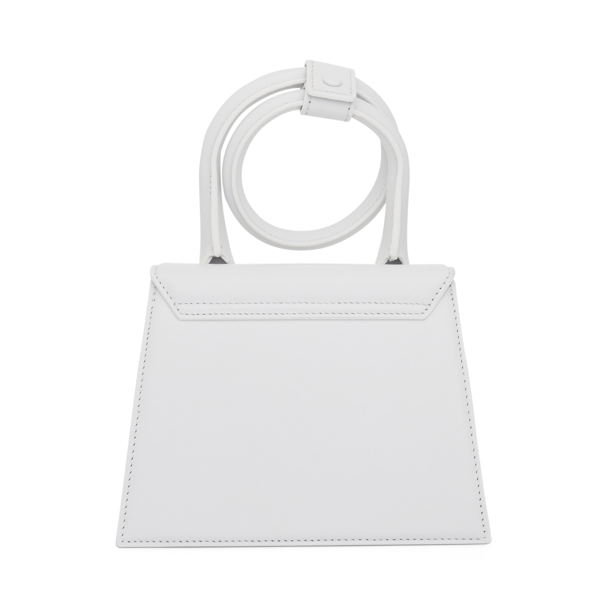 Le Chiquito Noeud Leather Bag in White - 3