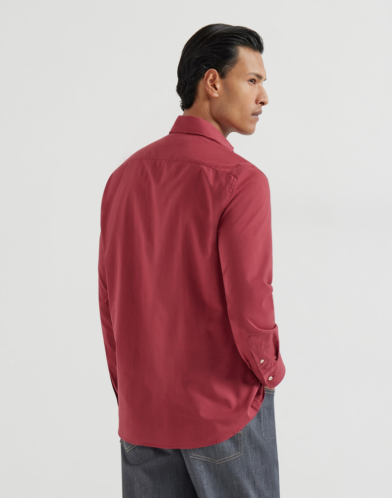 Lightweight muslin easy fit shirt with spread collar 3