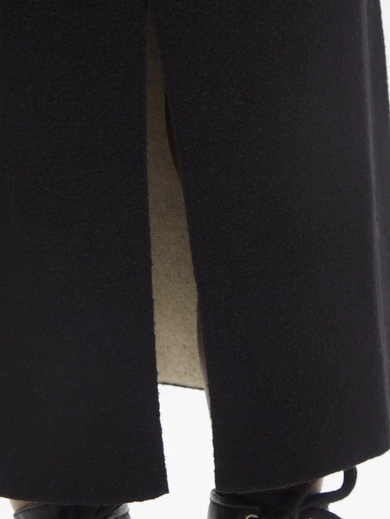 Front slit knit midi skirt - 4