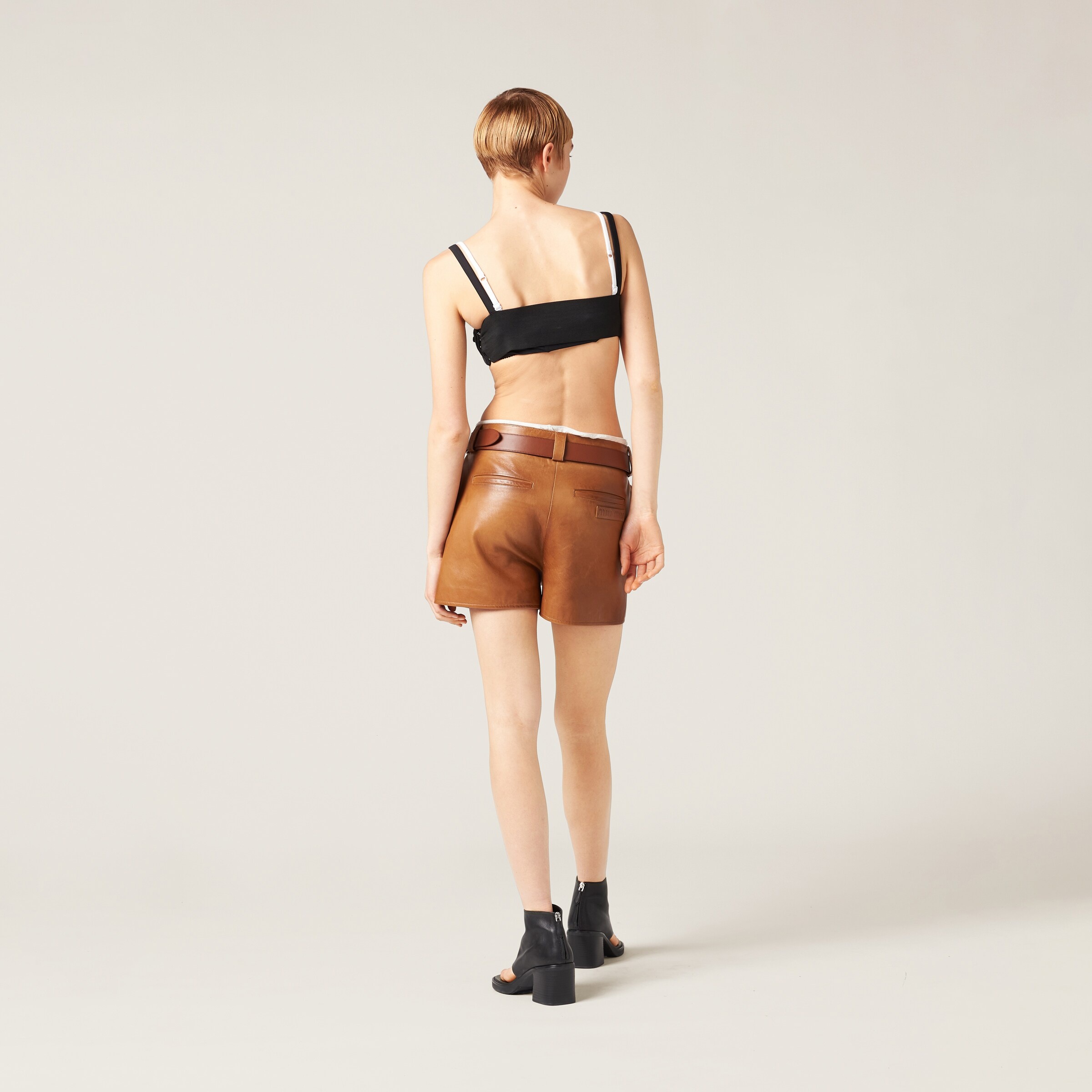 Nappa leather shorts - 3
