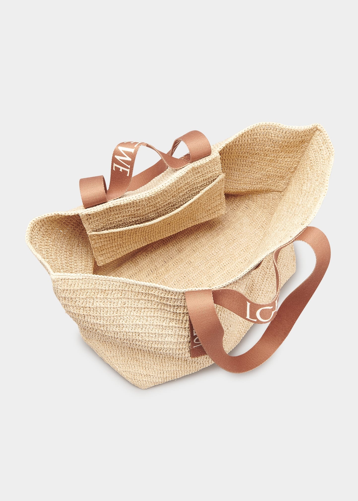 Loewe Fold Raffia Shopper Tote Bag | bergdorfgoodman