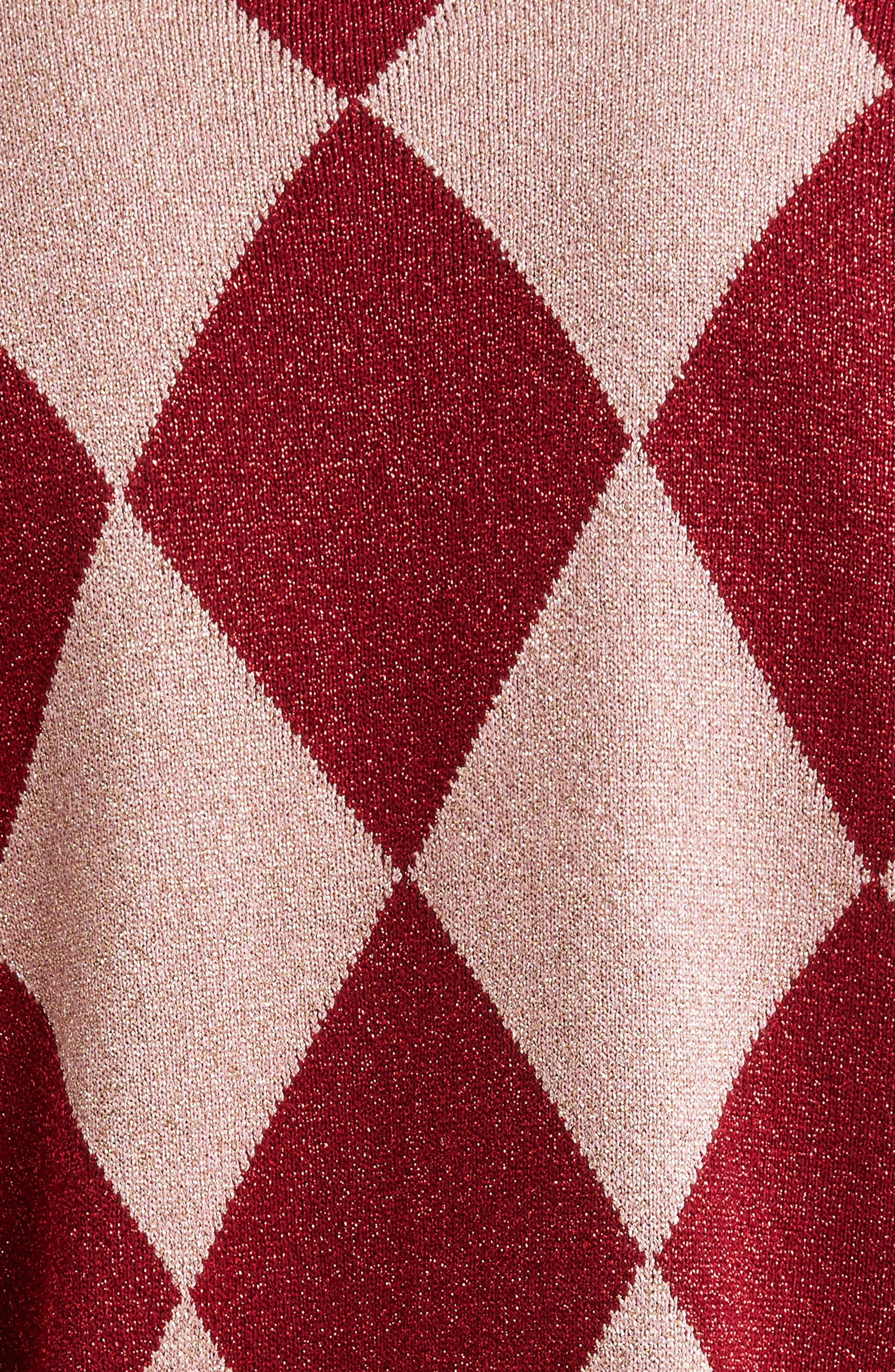 Bode Jockey Metallic Argyle Polo in Pink Multi at Nordstrom - 6