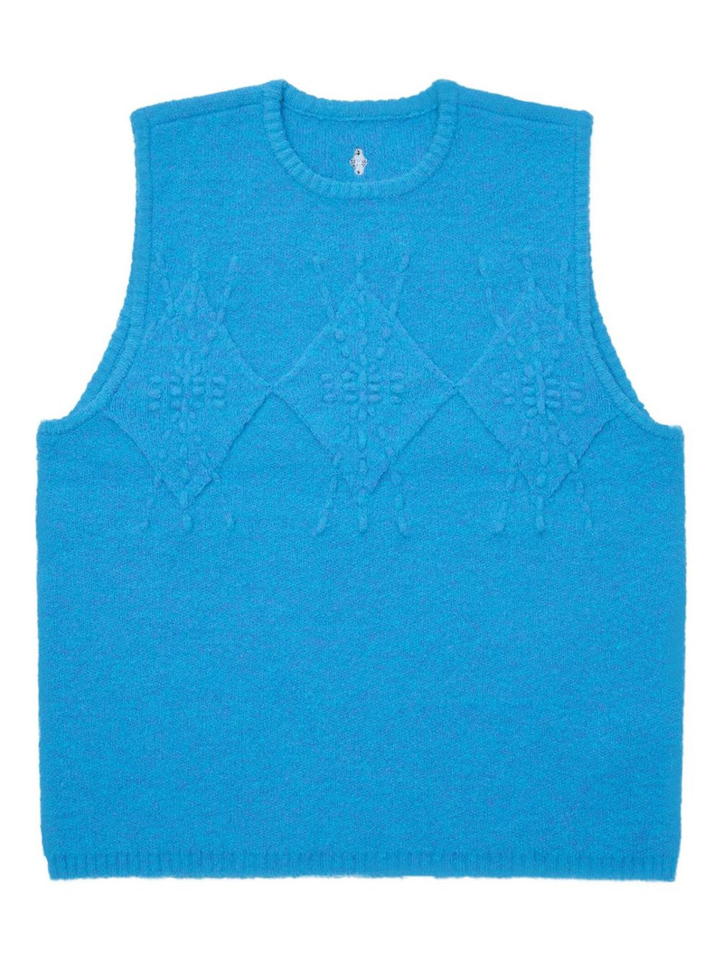 crew-neck knitted vest 1